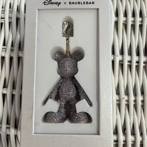 Lavender Rhinestone BaubleBar Mickey Mouse Bag Keychainin